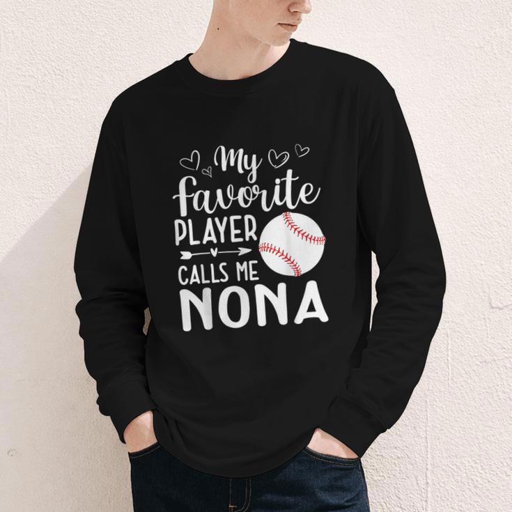 My Favorite Player Calls Me Nona Baseball Player Youth Long Sleeve Tee My Favorite Player Calls Me Nona Baseball Player Youth Long Sleeve Tee
