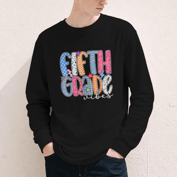 Fifth Grade Vibes 5th Grade Team Retro Back To School Youth Long Sleeve Tee Fifth Grade Vibes 5th Grade Team Retro Back To School Youth Long Sleeve Tee