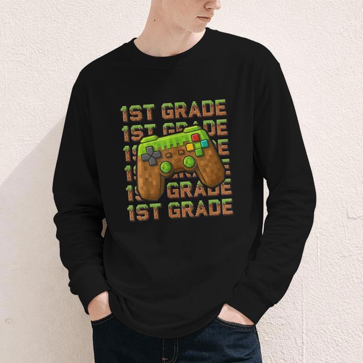 First Day Of 1st Grade Level Begins Back To School Girl Boy Youth Long Sleeve Tee First Day Of 1st Grade Level Begins Back To School Girl Boy Youth Long Sleeve Tee