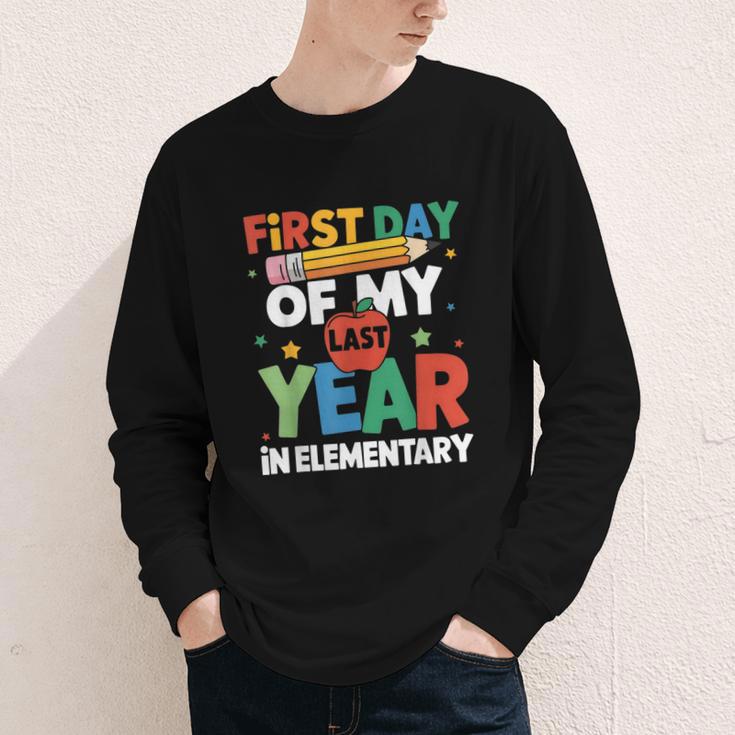First Day Of My Last Year In Elementary Back To School Youth Long Sleeve Tee First Day Of My Last Year In Elementary Back To School Youth Long Sleeve Tee