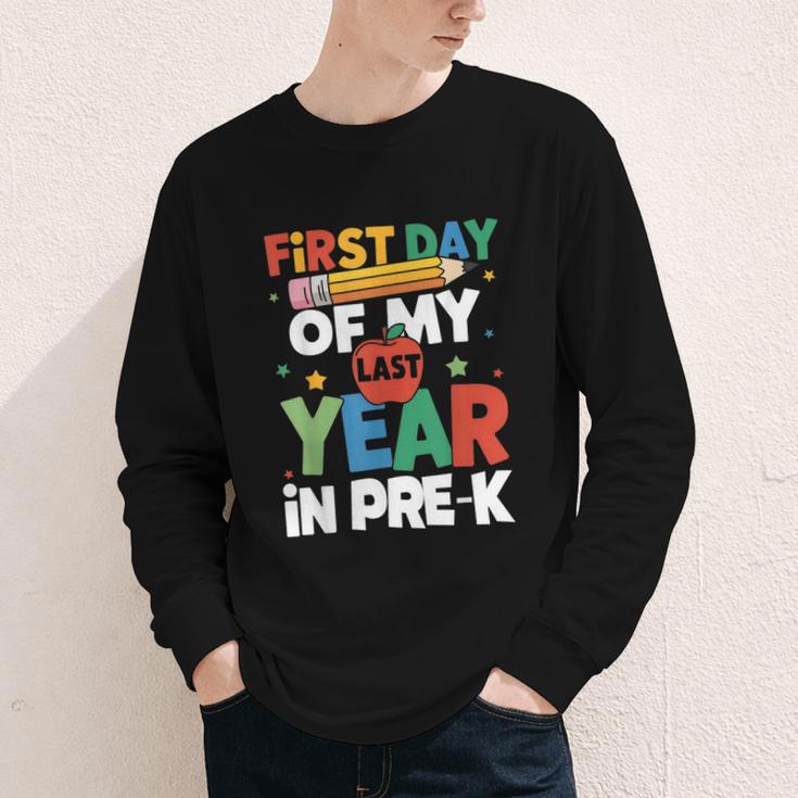 First Day Of My Last Year In Pre-k Back To School Youth Long Sleeve Tee First Day Of My Last Year In Pre-k Back To School Youth Long Sleeve Tee