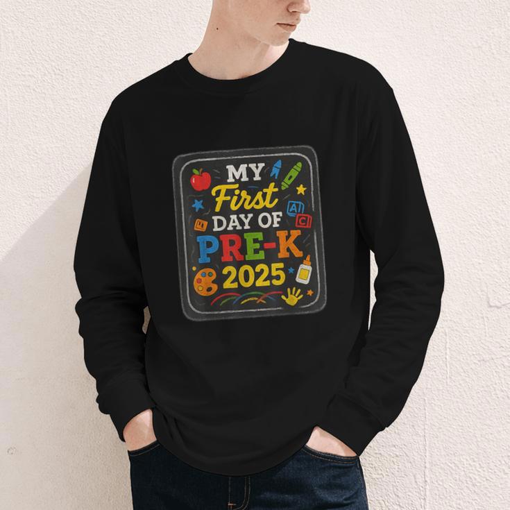 My First Day Of Pre-K 2025 Back To School Kids Youth Long Sleeve Tee