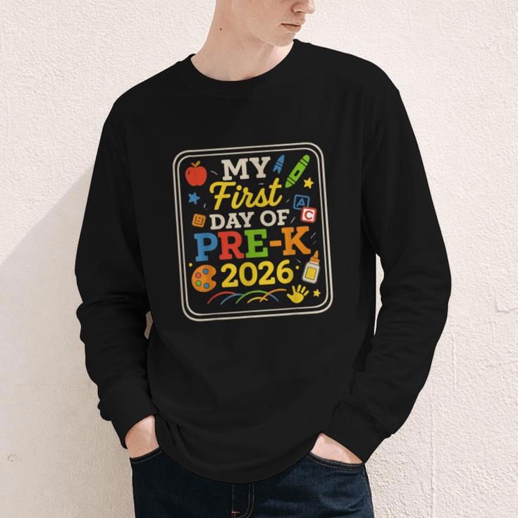 My First Day Of Pre-K 2026 Back To School Kids Youth Long Sleeve Tee
