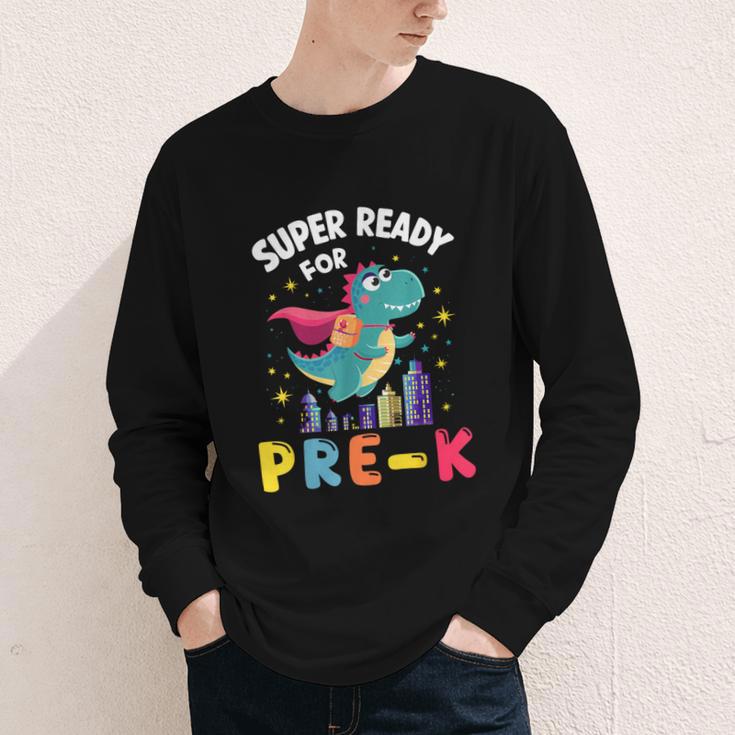 First Day Pre-K Back To School Dinosaur Youth Long Sleeve Tee First Day Pre-K Back To School Dinosaur Youth Long Sleeve Tee