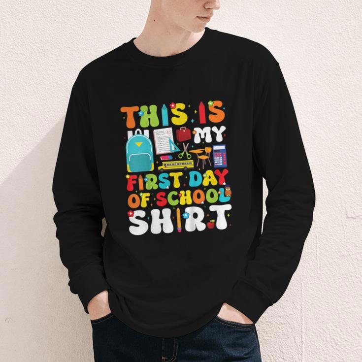 First Day Of School Shirt Boys Girls Back To School Youth Long Sleeve Tee