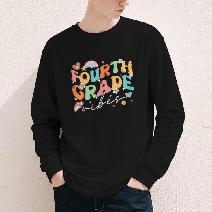 Fourth Grade Vibes 4th Grade Team Groovy Back To School Youth Long Sleeve Tee Fourth Grade Vibes 4th Grade Team Groovy Back To School Youth Long Sleeve Tee