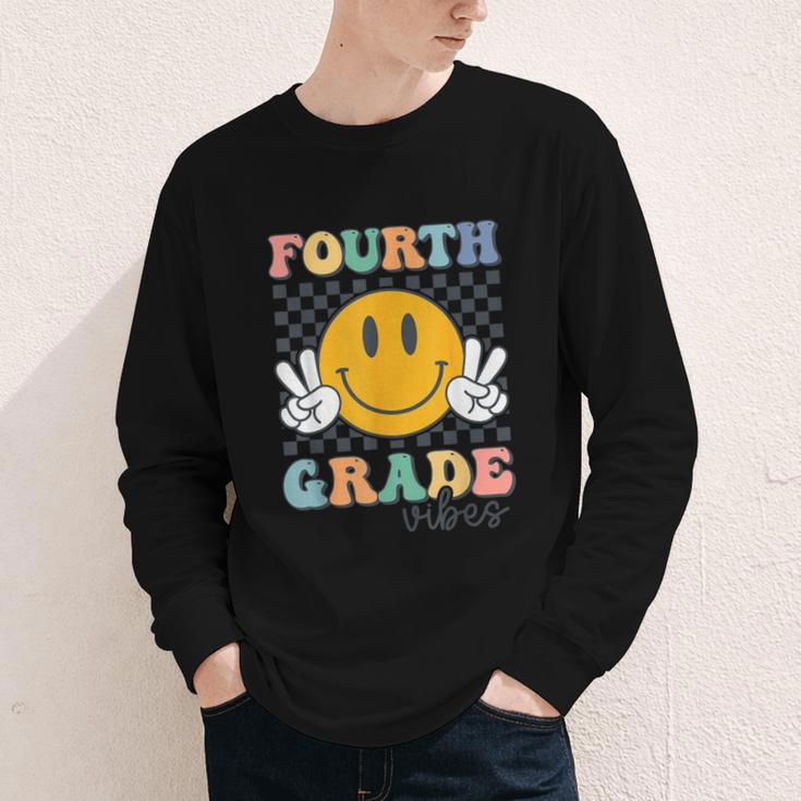Fourth Grade Vibes Retro Smile Back To School 4th Grade Team Youth Long Sleeve Tee Fourth Grade Vibes Retro Smile Back To School 4th Grade Team Youth Long Sleeve Tee