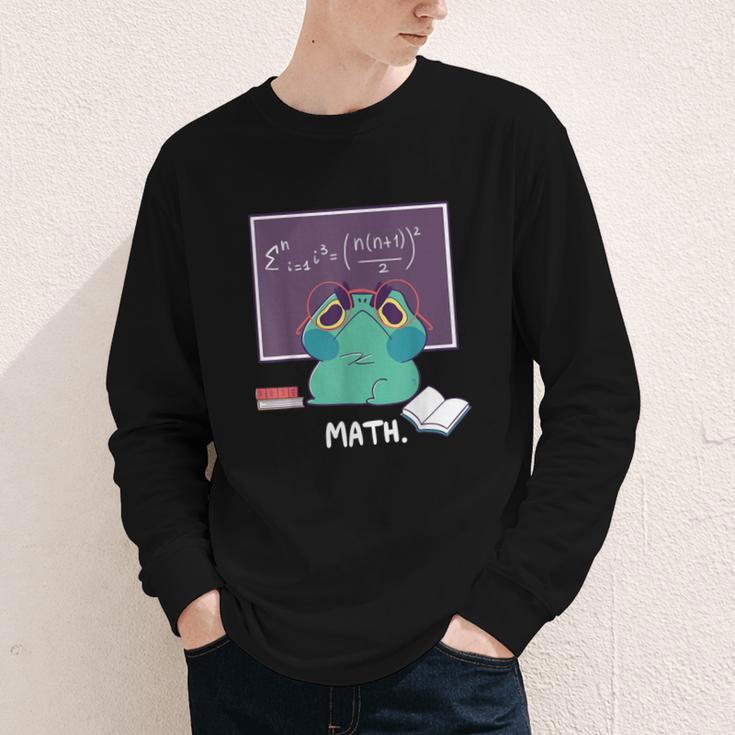 Frog Hates Math Kawaii Science Back To School Kids Youth Long Sleeve Tee Frog Hates Math Kawaii Science Back To School Kids Youth Long Sleeve Tee
