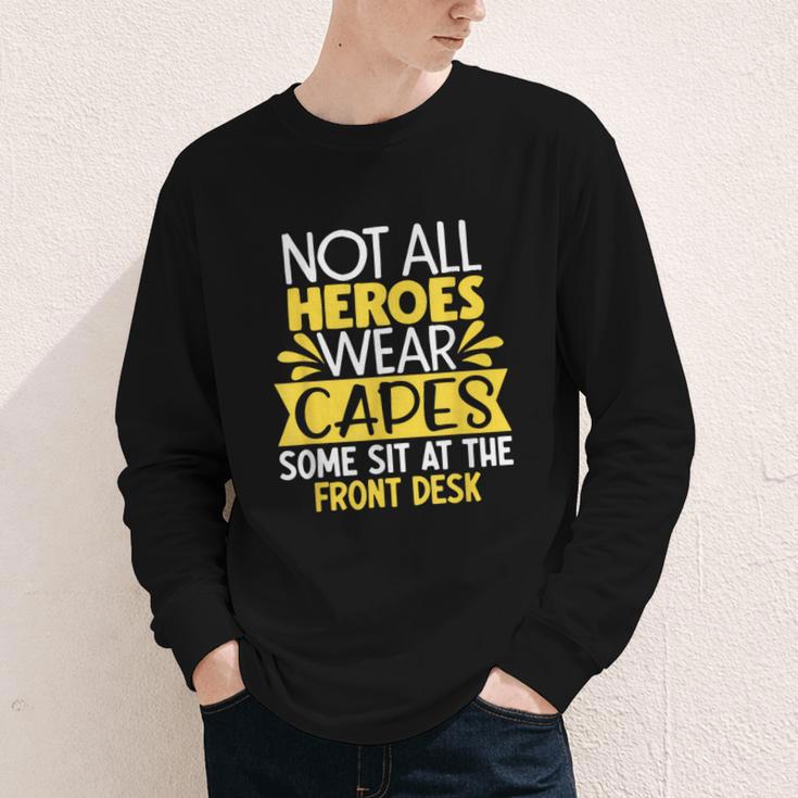 Front Office Desk Administrator Back To School Reception Youth Long Sleeve Tee