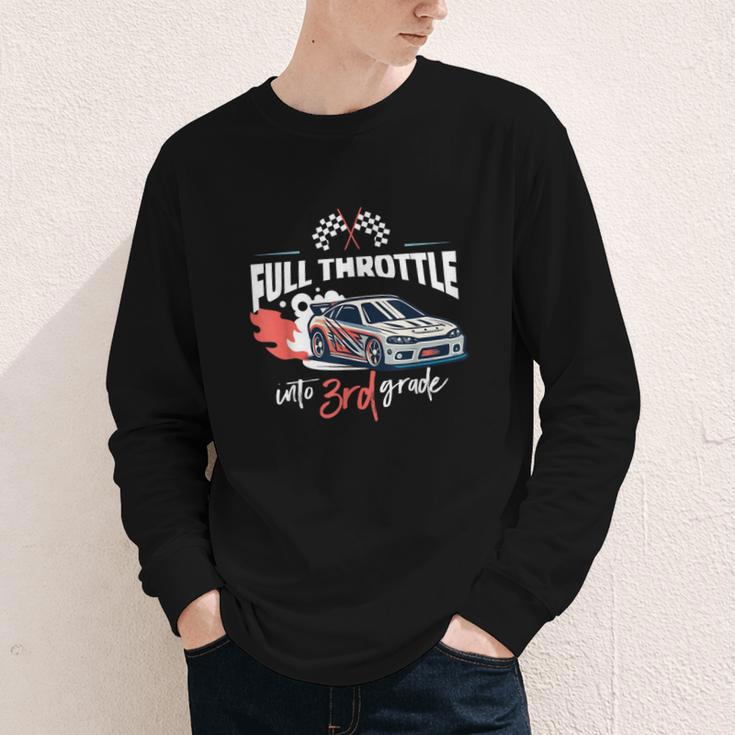 Full Throttle Into Third 3rd Grade Race Car Back To School Youth Long Sleeve Tee Full Throttle Into Third 3rd Grade Race Car Back To School Youth Long Sleeve Tee
