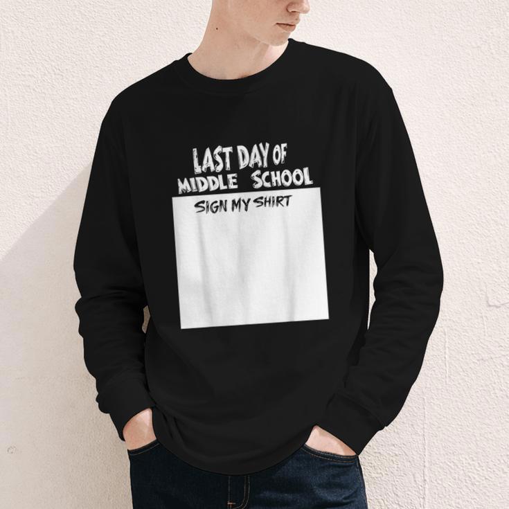 Fun Last Day Of School Sign My Shirt Back To School Cool Youth Long Sleeve Tee Fun Last Day Of School Sign My Shirt Back To School Cool Youth Long Sleeve Tee