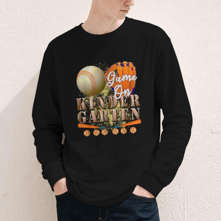 Game On Kindergarten Baseball Back To School Student Kid Boy Youth Long Sleeve Tee Game On Kindergarten Baseball Back To School Student Kid Boy Youth Long Sleeve Tee