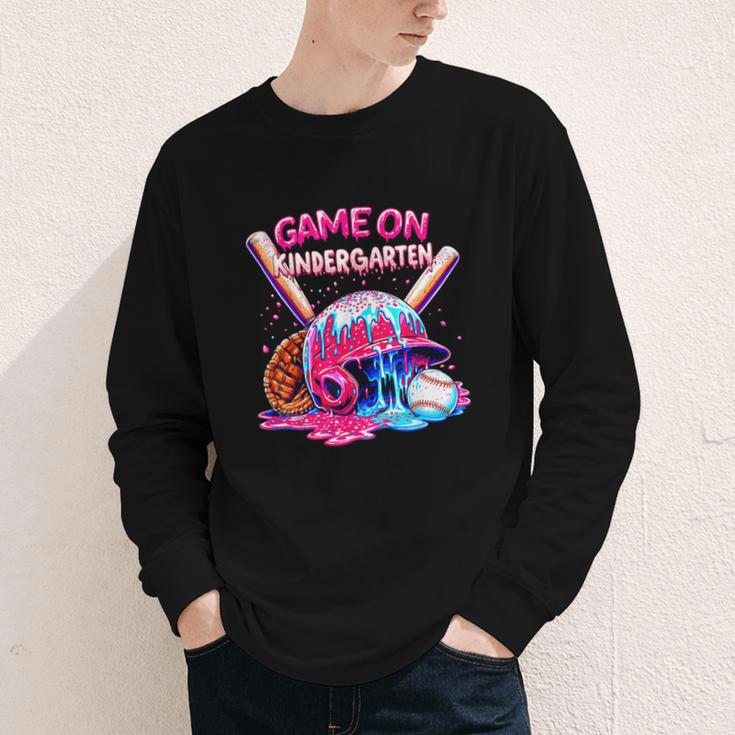 Game Kindergarten Baseball Ice Cream Drip On Back To School Youth Long Sleeve Tee Game Kindergarten Baseball Ice Cream Drip On Back To School Youth Long Sleeve Tee