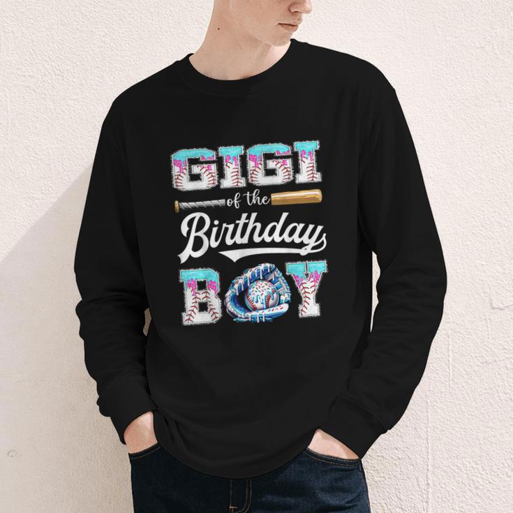 Gigi Of The Birthday Boy Baseball Ice Cream Drip Matching Youth Long Sleeve Tee