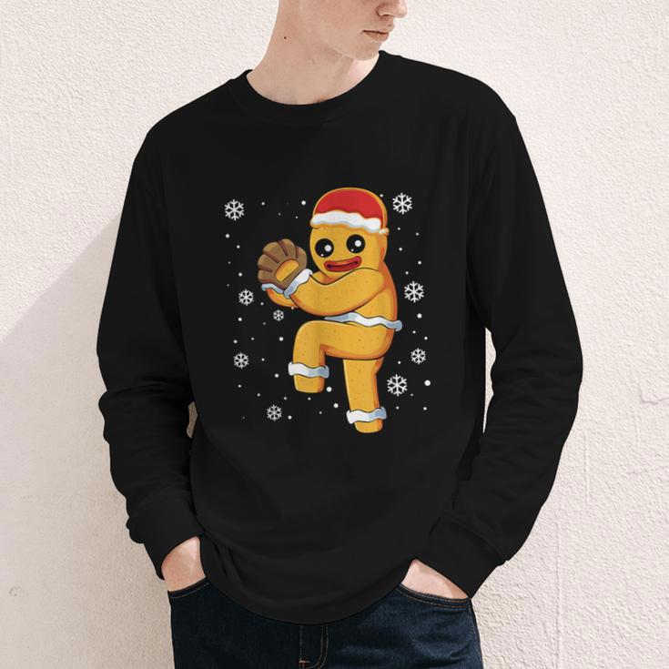 Gingerbread Man Baseball Christmas Youth Long Sleeve Tee Gingerbread Man Baseball Christmas Youth Long Sleeve Tee