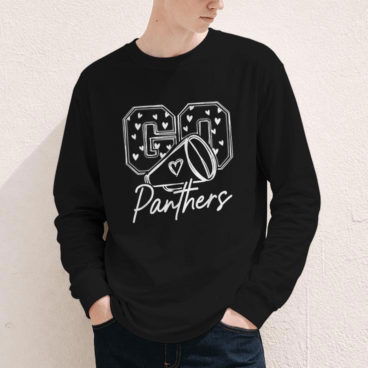 Go Cheer Panthers High School Spirit Team Back To School Youth Long Sleeve Tee Go Cheer Panthers High School Spirit Team Back To School Youth Long Sleeve Tee