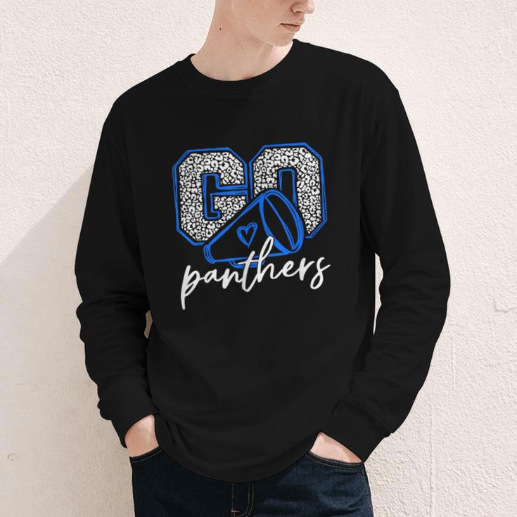 Go Cheer Panthers School Sports Name Spirit Back To School Youth Long Sleeve Tee
