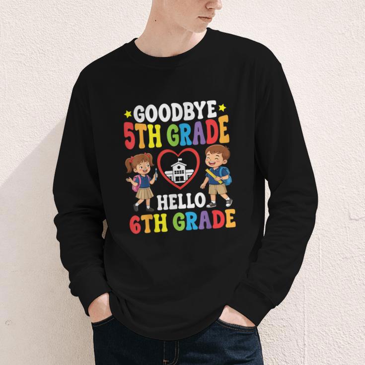 Goodbye 5th Grade Hello 6th Grade Graduate Back To School Youth Long Sleeve Tee