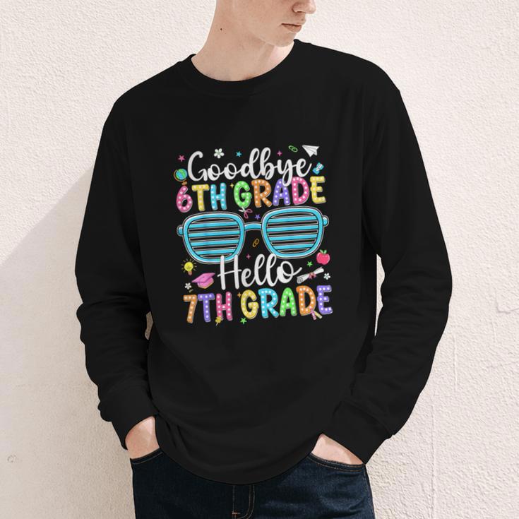 Goodbye 6th Grade Hello 7th Grade Graduation Back To School Youth Long Sleeve Tee