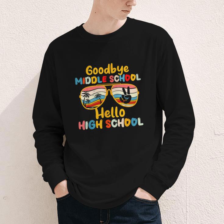 Goodbye Middle School Hello High School Back To School Youth Long Sleeve Tee Goodbye Middle School Hello High School Back To School Youth Long Sleeve Tee