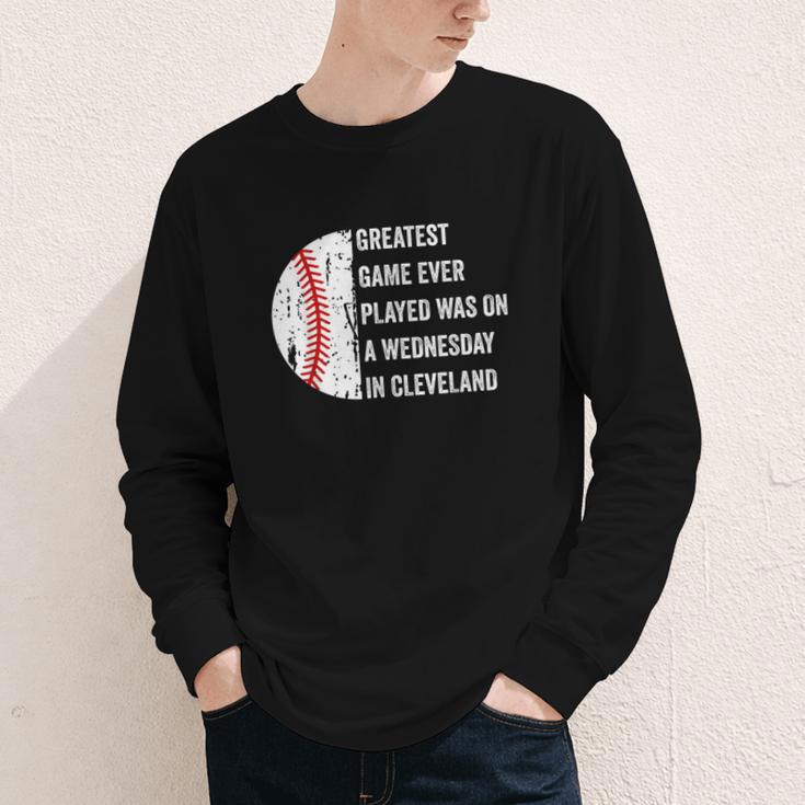 Greatest Game Ever Played Was In Cleveland 2016 Baseball Youth Long Sleeve Tee