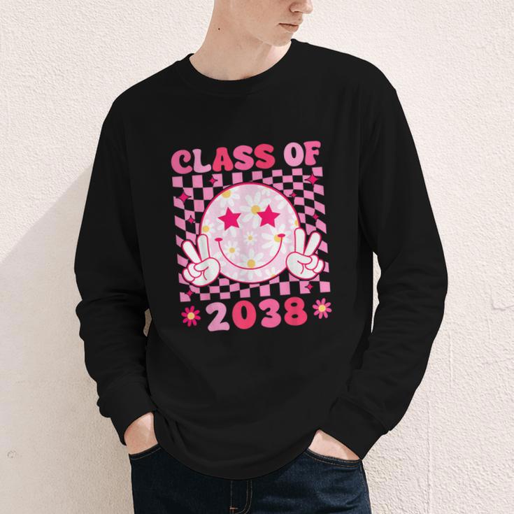 Groovy Class Of 2038 Grow With Me Smile Face Back To School Youth Long Sleeve Tee Groovy Class Of 2038 Grow With Me Smile Face Back To School Youth Long Sleeve Tee