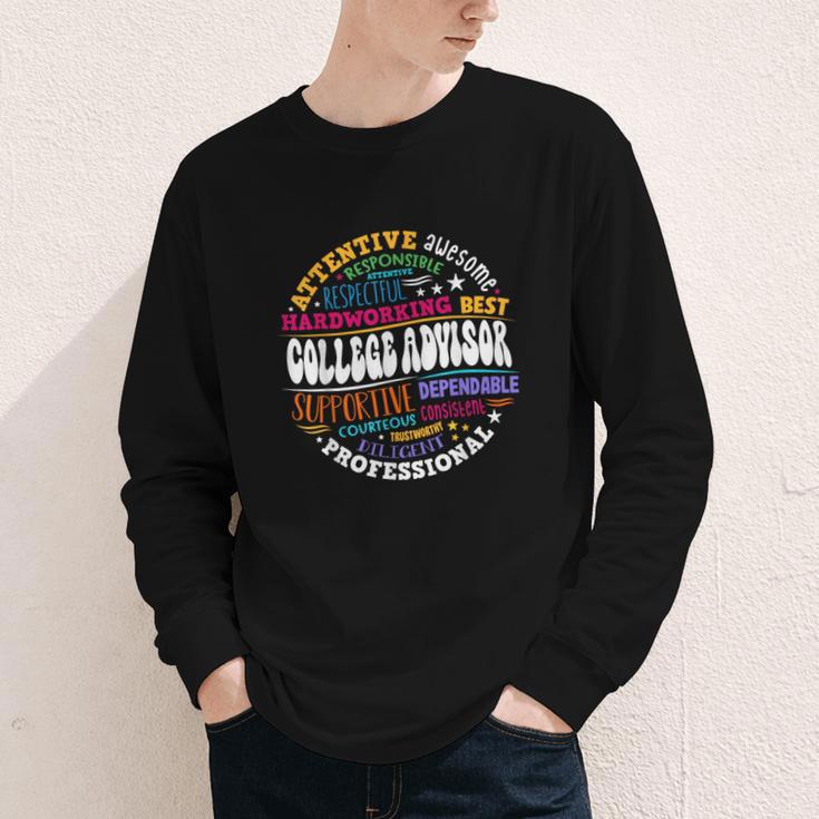 Groovy College Advisor Appreciation Week Back To School Youth Long Sleeve Tee Groovy College Advisor Appreciation Week Back To School Youth Long Sleeve Tee