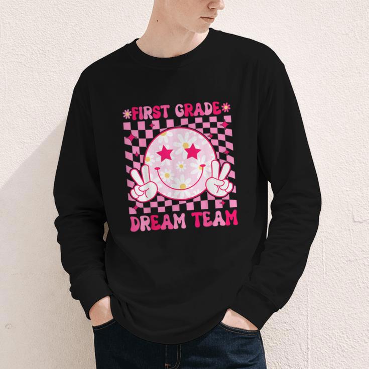 Groovy First Grade Dream Team Back To School 1st Grade Squad Youth Long Sleeve Tee Groovy First Grade Dream Team Back To School 1st Grade Squad Youth Long Sleeve Tee