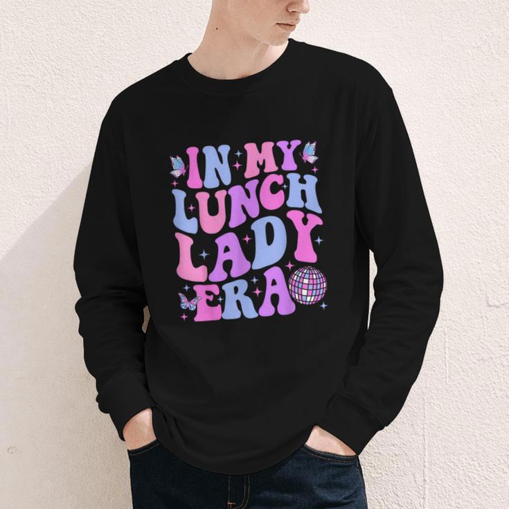 Groovy In My Lunch Lady Era Cafeteria Back To School Youth Long Sleeve Tee Groovy In My Lunch Lady Era Cafeteria Back To School Youth Long Sleeve Tee