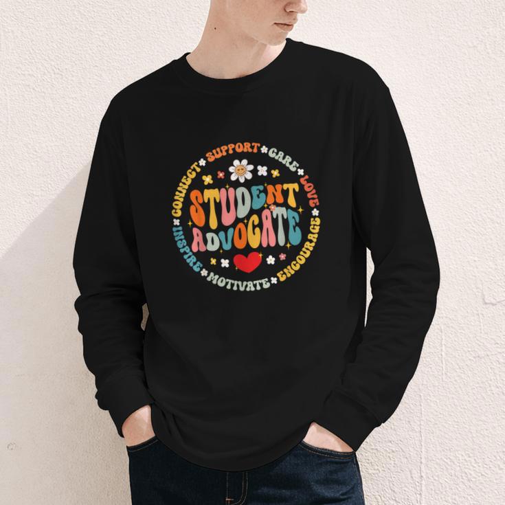 Groovy Student Advocate Appreciation Back To School Youth Long Sleeve Tee Groovy Student Advocate Appreciation Back To School Youth Long Sleeve Tee