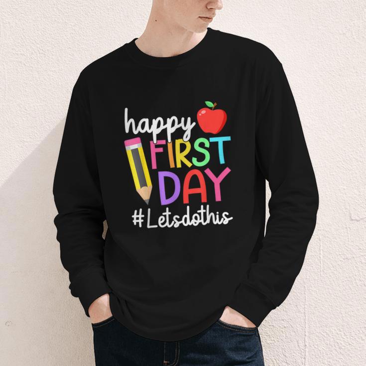 Happy First Day Let's Do This Welcome Back To School Tie Dye Youth Long Sleeve Tee Happy First Day Let's Do This Welcome Back To School Tie Dye Youth Long Sleeve Tee