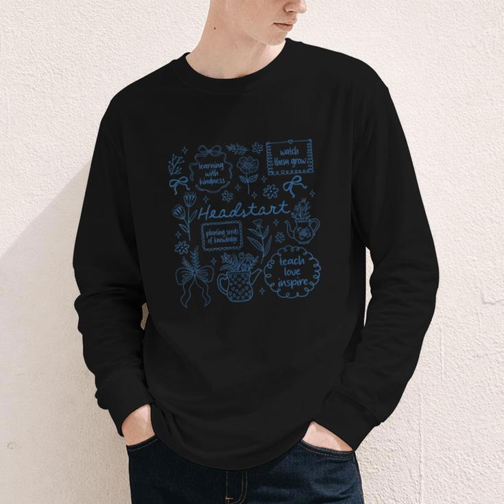 Headstart Love Inspire Teach Blue Bow Back To School Youth Long Sleeve Tee Headstart Love Inspire Teach Blue Bow Back To School Youth Long Sleeve Tee