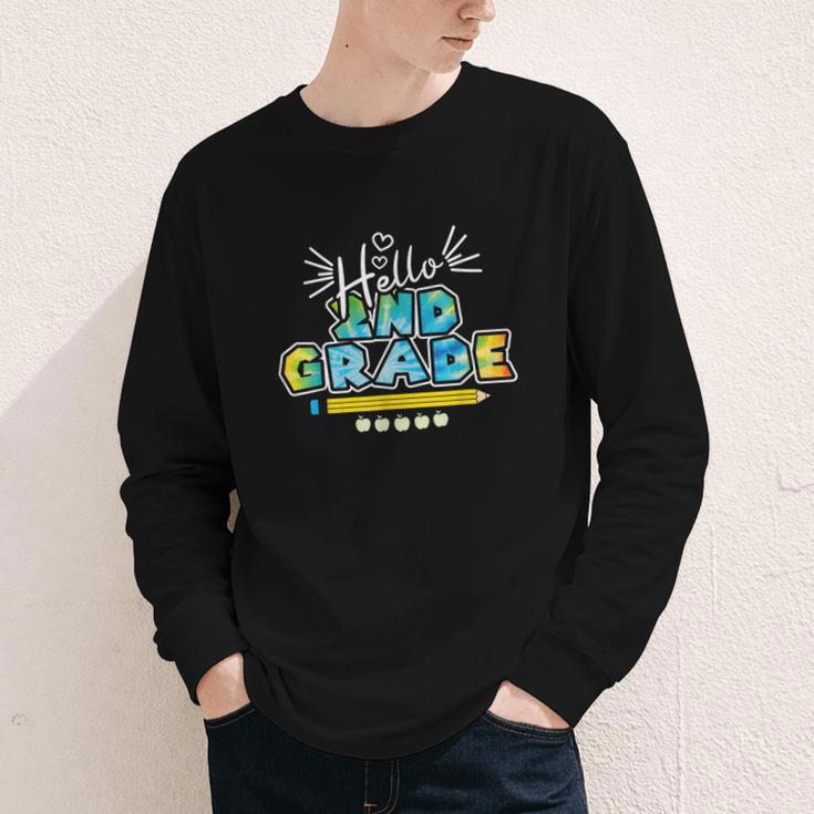 Hello 2nd Grade Back To School First Day Of School Youth Long Sleeve Tee Hello 2nd Grade Back To School First Day Of School Youth Long Sleeve Tee