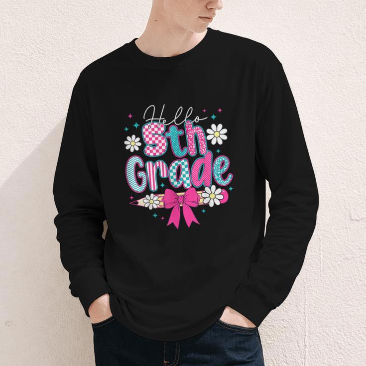 Hello Fifth Grade Team 5th Grade Back To School Boys Girls Youth Long Sleeve Tee