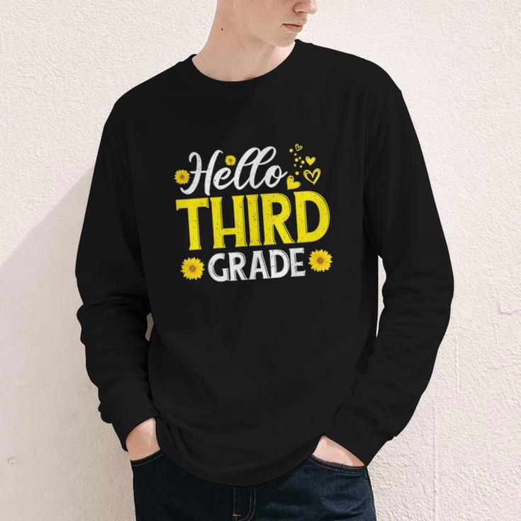 Hello Third Grade Sunflower 3rd Grade Vibes Back To School Youth Long Sleeve Tee Hello Third Grade Sunflower 3rd Grade Vibes Back To School Youth Long Sleeve Tee
