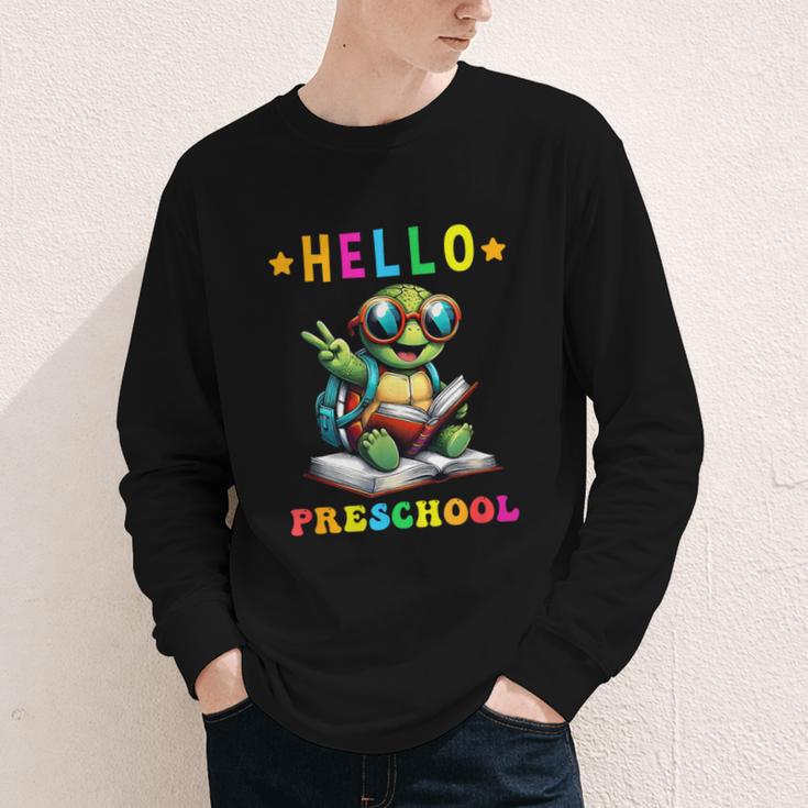 Hello Turtle Lovers From Back To School For Boys And Girls Youth Long Sleeve Tee