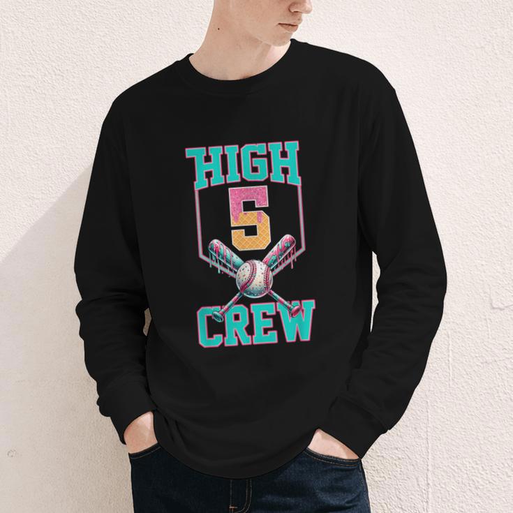 Hi 5 Birthday Party Decorations For Boy Baseball Drip 5th Youth Long Sleeve Tee Hi 5 Birthday Party Decorations For Boy Baseball Drip 5th Youth Long Sleeve Tee