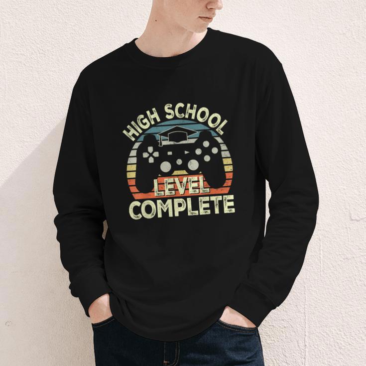 High School Level Unlocked Video Game Back To School Boys Youth Long Sleeve Tee High School Level Unlocked Video Game Back To School Boys Youth Long Sleeve Tee