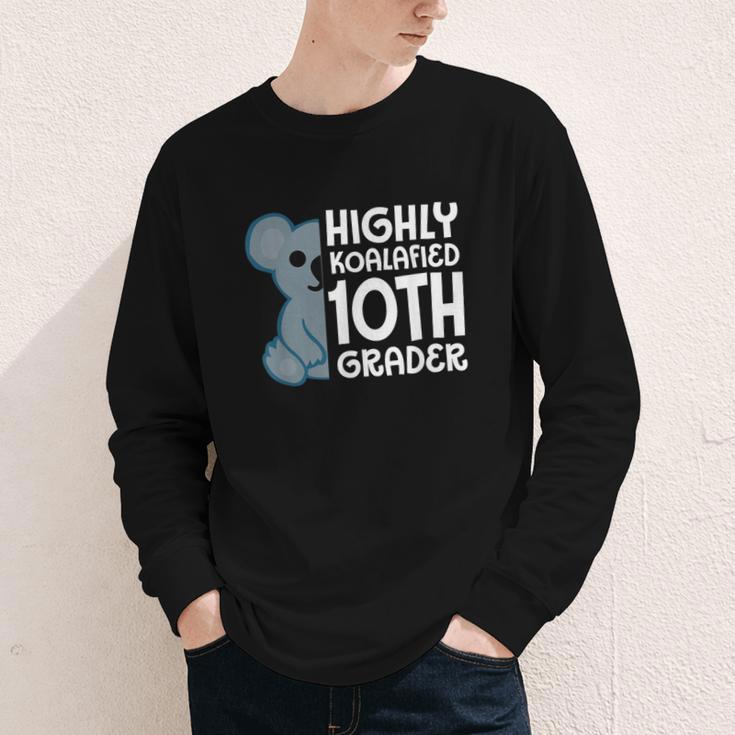 Highly Koalafied 10th Grader Koala Back To School Youth Long Sleeve Tee Highly Koalafied 10th Grader Koala Back To School Youth Long Sleeve Tee