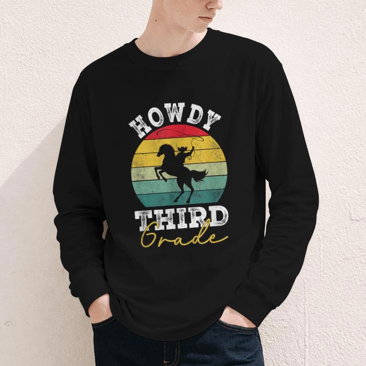 Howdy 3rd Grade Cowboy Western Back To School Third Grade Youth Long Sleeve Tee Howdy 3rd Grade Cowboy Western Back To School Third Grade Youth Long Sleeve Tee