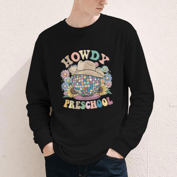 Howdy Preschool Cowgirl Country Western Pre-K Back To School Youth Long Sleeve Tee Howdy Preschool Cowgirl Country Western Pre-K Back To School Youth Long Sleeve Tee