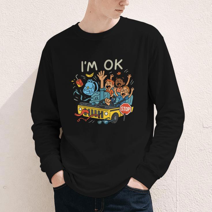 Humorous Graphic Art For School Bus Driver Back To School Youth Long Sleeve Tee Humorous Graphic Art For School Bus Driver Back To School Youth Long Sleeve Tee