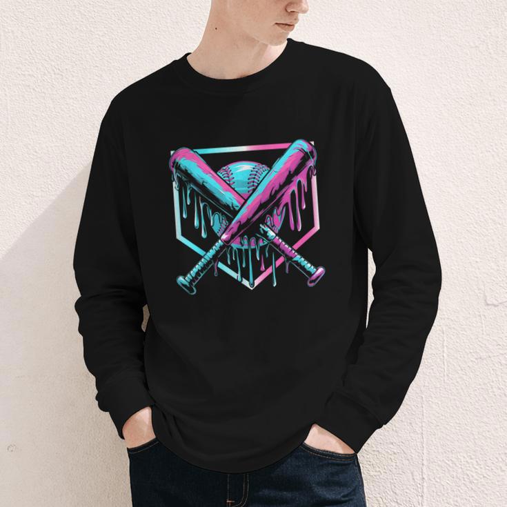 Ice Cream Baseball Drip Home Plate Bats Cool For Boys Youth Youth Long Sleeve Tee Ice Cream Baseball Drip Home Plate Bats Cool For Boys Youth Youth Long Sleeve Tee