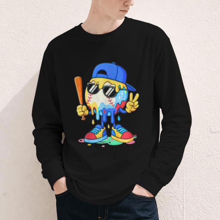 Ice Cream Baseball Drip Spots Sprinkle For Boys Youth Kids Youth Long Sleeve Tee Ice Cream Baseball Drip Spots Sprinkle For Boys Youth Kids Youth Long Sleeve Tee