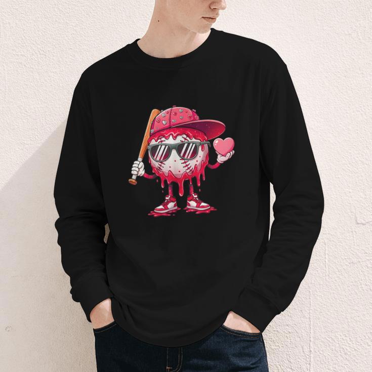 Ice Cream Drip Baseball Valentine's Day Spots Baseball Drip Youth Long Sleeve Tee Ice Cream Drip Baseball Valentine's Day Spots Baseball Drip Youth Long Sleeve Tee