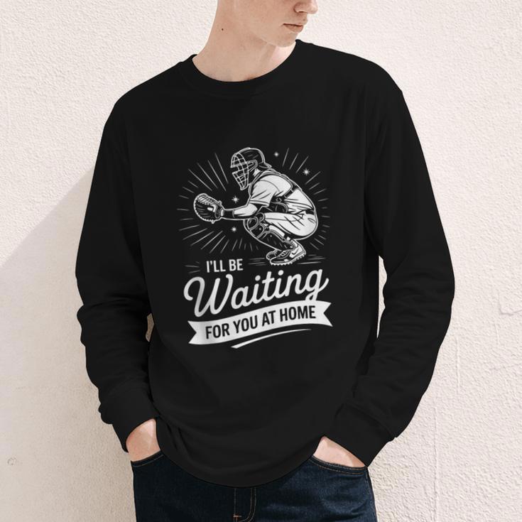 I'Ll Be Waiting For You At Home Baseball Youth Long Sleeve Tee I'Ll Be Waiting For You At Home Baseball Youth Long Sleeve Tee