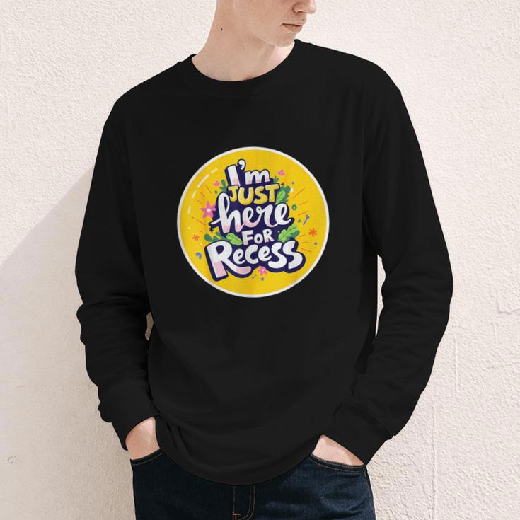 I'm Just Here For Recess Back To School Girl First Day Youth Long Sleeve Tee I'm Just Here For Recess Back To School Girl First Day Youth Long Sleeve Tee