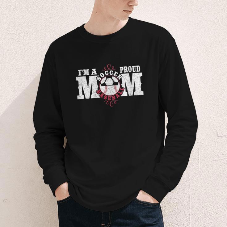 I'm a Proud Soccer Baseball Mom Youth Long Sleeve Tee