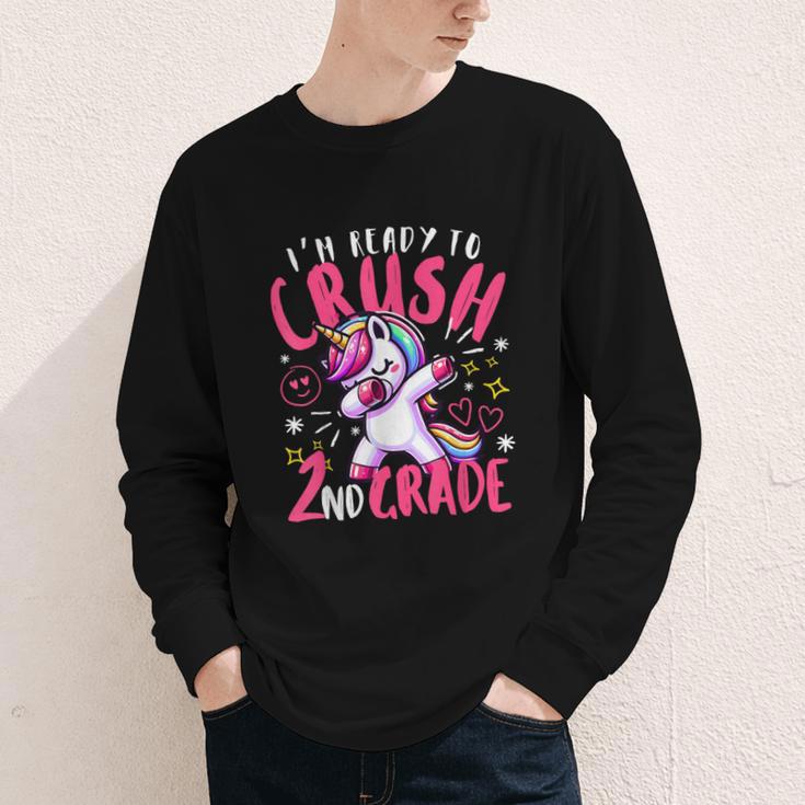 I'm Ready To Crush 2nd Grade Dabbing Unicorn Back To School Youth Long Sleeve Tee I'm Ready To Crush 2nd Grade Dabbing Unicorn Back To School Youth Long Sleeve Tee
