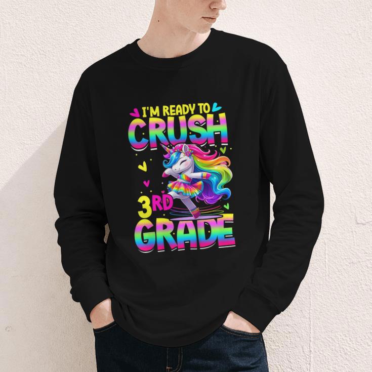 I'm Ready To Crush 3rd Grade Back To School Dancing Unicorn Youth Long Sleeve Tee I'm Ready To Crush 3rd Grade Back To School Dancing Unicorn Youth Long Sleeve Tee